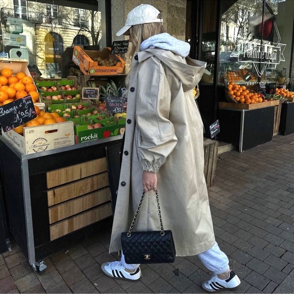 Zara hooded oversized trench coat - Picture 1 of 16
